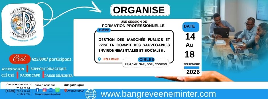 FORMATION SUR LES MARCHES PUBLICS